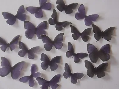 30 **PRECUT** Small Purple Edible Butterflies Cake/cupcake/cake Pop Toppers • £2.95
