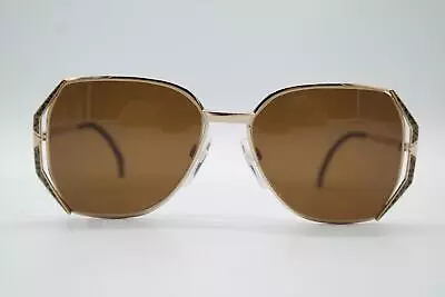 £87.18 • Buy Vintage Silhouette 6063/20 Gold Black Oval Sunglasses Glasses NOS