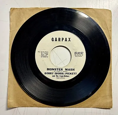 Bobby (Boris) Pickett And The Crypt-Kickers ‎Monster Mash 7  45 RPM Garpax 1962 • $4.99