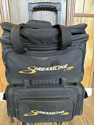 Storm Streamline Black 4 Ball Roller Bowling Bag Vintage+Supplies+Handle Retract • $199.99