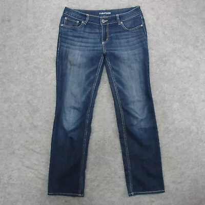Maurices Jeans Women's 10 Blue Dark Wash Straight Leg Jeans • $14.99