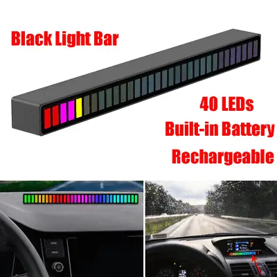 Rechargeable 40LED RGB Colorful Music Rhythm Ambient Light Bar APP Voice Control • $17.59