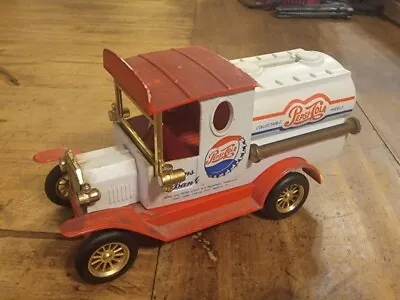 Vintage Pepsi Cola Coin Bank Truck Car Die Cast Golden Collectible 1996 Used No • $10