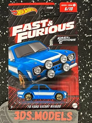 FAST & FURIOUS FORD ESCORT RX1600 70 Hot Wheels 1:64 **COMBINE POSTAGE** • £7.95