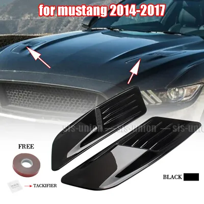 Pair Car Front Hood Air Intake  Flow Vent Trim Cover For Ford Mustang 2015-2017 • $21.96