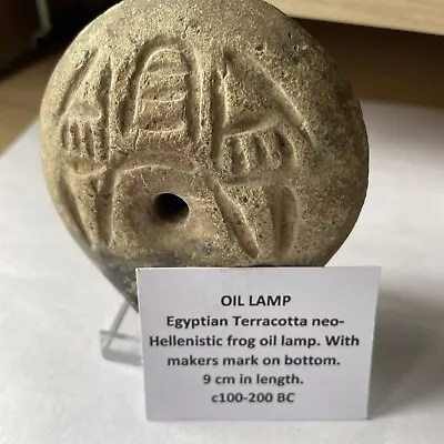 Egyptian Terracotta Neo-Hellenistic Frog Oil Lamp - Circa 1st-2nd Century BC • £149.99