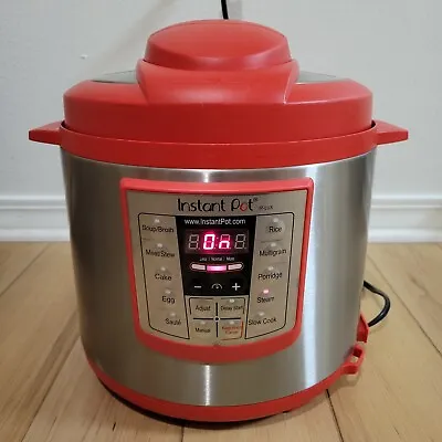 Instant Pot 6 Quart 6-in-1 Electric Pressure Cooker Lux Red 60- Used • $55.95