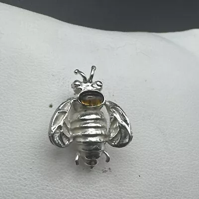 Mignon Faget Sterling Silver Citrine Bee Pin • $75