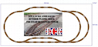 GARDEN G SCALE 45mm GAUGE RAIL PLASTIC RAILWAY TRACK LAYOUT BATTERY STEAM TRAIN • £87.95