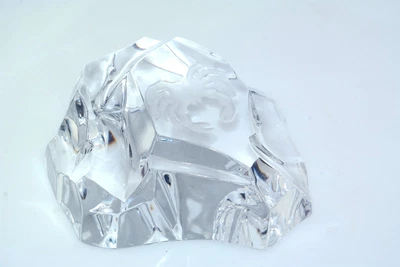 $45 • Buy Val St. Lambert Belgium Crystal Glass Paperweight Crab Cancer Zodiac