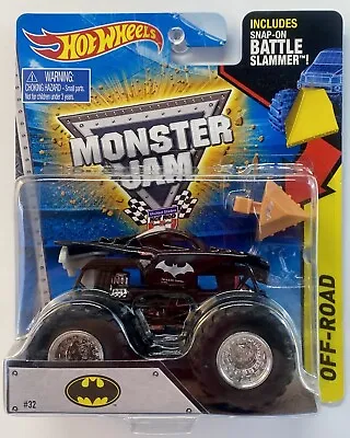 Hot Wheels Monster Jam Truck BATMAN 1:64 2015 RARE Off-Road #32 • $11.01