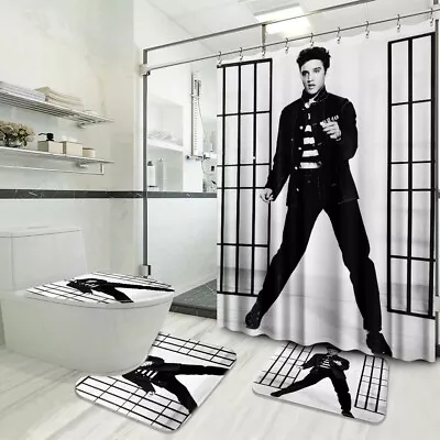 Famous Person Elvis Presley For Lovers Shower Curtain Sets Bathroom Sets • $24.99