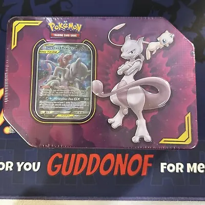 Pokemon Mewtwo & Mew GX Tag Team Tin Box SEALED Factory Sealed New • $239.99