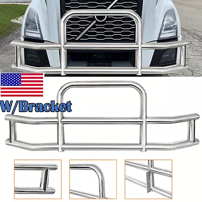 Stainless Steel Front Bumper Deer Guard For Volvo VN/VNL 2018-2022  W/Bracket US • $695