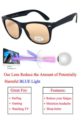 Square Frame Anti Reflective Pro Computer Glasses Sunglasses Block Blue Ray UV • $9.95