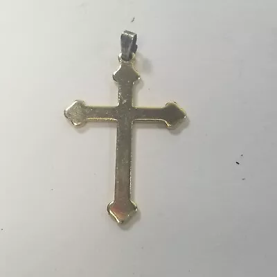 Vintage Pendant Small Cross Gold Tone Metal • $9.99