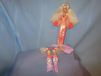 Vintage 1993 Mattel Skipper Mermaid W/ Sea Twins With Mint Outfits • $29.99