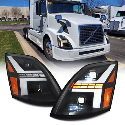 LED Headlights For Volvo VNL VNM 2004-2018 VN 2004-2015 VNX 2015-2018 Head Lamps • $969.99