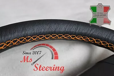 For Dodge Magnum 05-08 Black Leather Steering Wheel Cover Orange Stit • $48.96