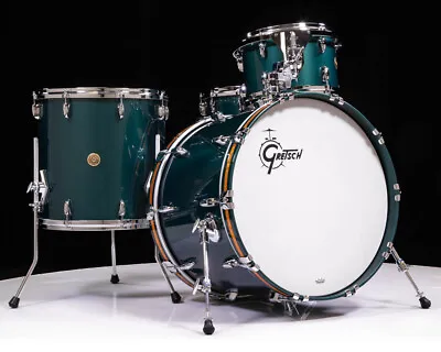 Gretsch USA Custom 4pc Cadillac Green Gloss W/Gold Sparkle Inlay • $5454