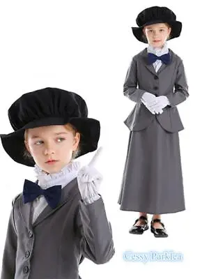 Z-B3-1 Girl Mary Poppins English Nanny Victorian Maid Book Week Costume • $27.64