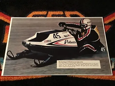 🏁 ‘76 POLARIS #45 TX Starfire Race Snowmobile Poster Vintage Sled Sno Pro • $21.88