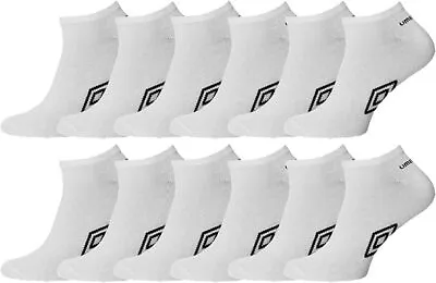 6 Pairs Umbro Mens Official Trainer Liner Sports Socks Cotton Rich Adults 6-11 • £7.50