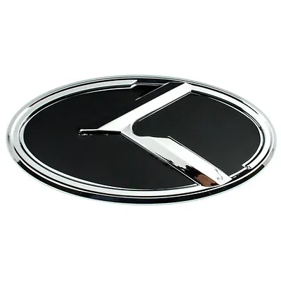 Chrome Black K Large Emblem Badge For Kia Trunk Or Hood  • $24.88