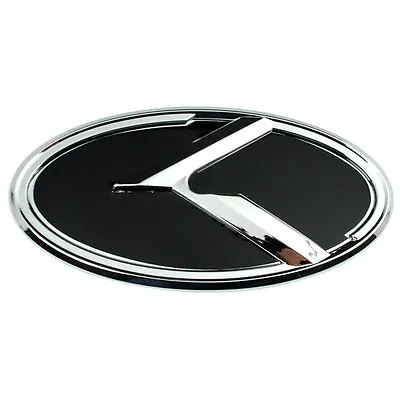 Chrome Black K Large Emblem Badge For Trunk Or Hood For Kia • $24.88