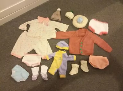 Dolls Clothes Vintage Baby Doll Annabell Mixed Bundle Sizes & Condition & Age • £1.20