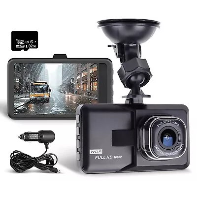 Dash Cam (Front Only) Mini Car Camera - 1080p HD - 3  Screen 120° Angle 32GB SD • £19.99