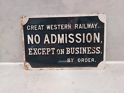 Railway Station Sign Reproduction NO ADMISSION  Sign Vintage Rail Sign • £3.86