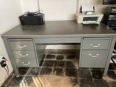 Vintage Industrial Tanker Metal Desk • $350