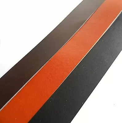 £15.95 • Buy 2mm Thick Veg Tan Leather Belt Straps Black - Brown - Saddle Tan 60 Inch Long 