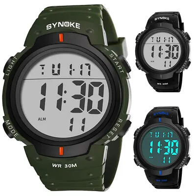 Waterproof Men's Military Tactical Sports Watch LED Digital Backlight Wristwatch • $9.79