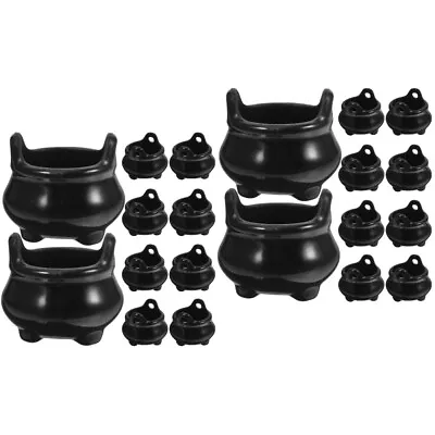 20 Pcs Mini Witch Halloween Kettle Miniature Witch Cauldron Mini Cauldron Model • $7.79