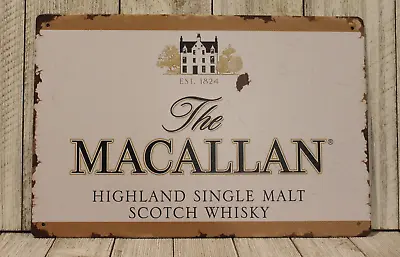 The Macallan Single Malt Scotch Tin Metal Sign Whisky Bar Liquor Store Xz • $10.97