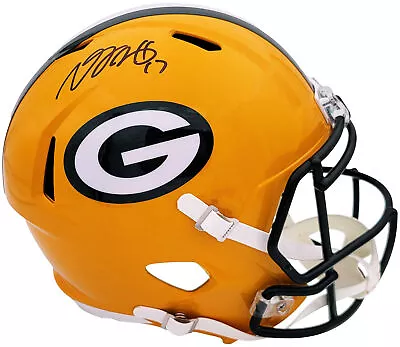 Davante Adams Autographed Packers Full Size Speed Helmet Beckett Qr 201211 • $199