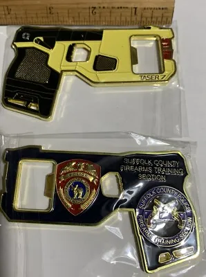 Suffolk County Police Taser T7 Firearms Range Opener Challenge Coin Scpd Newyork • $18