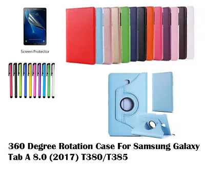 For Samsung Galaxy Tab A 8.0   2017 360°Rotate Leather Protective Cover Case   • $15