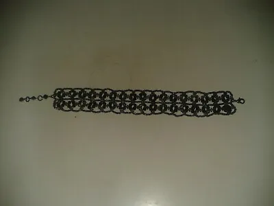 Vintage Material Mini Beaded Bracelet. Sparkles In Light. (A19b2) • £2.99