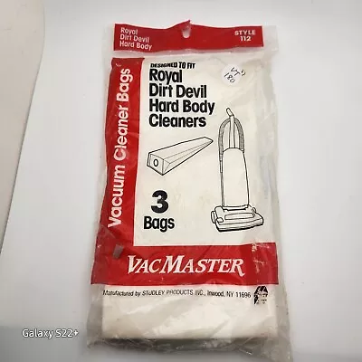 $9.70 • Buy VacMaster Vacuum Hard Body Cleaner  Style 112 Royal Dirt Devil 3 Bags NIP