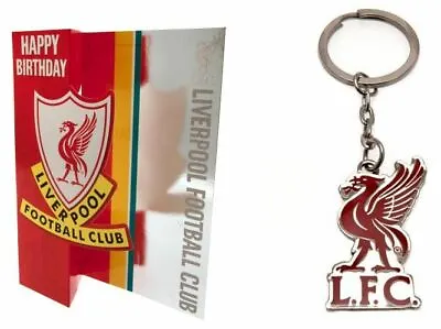 Liverpool Football Club Official Crest Birthday Card & Metal Keyring New • £8.99