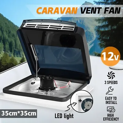 Caravan Camper RV Motorhome 12V Roof Hatch LED Lights Vent Exhaust Fan Shower • $142