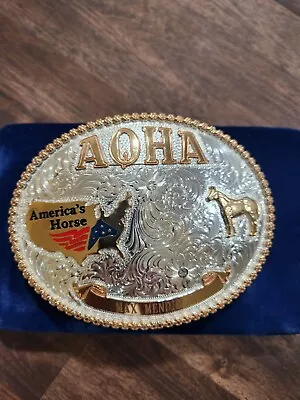 Montana Silversmiths AQHA  American Horse Belt Buckle • $250