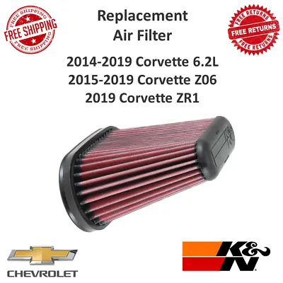 K&N Performance Replacement Air Filter For 2014-2019 Chevrolet Corvette 6.2L • $94.05