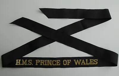 £9.99 • Buy Royal Navy HMS PRINCE OF WALES Cap Tally - Aircraft Carrier