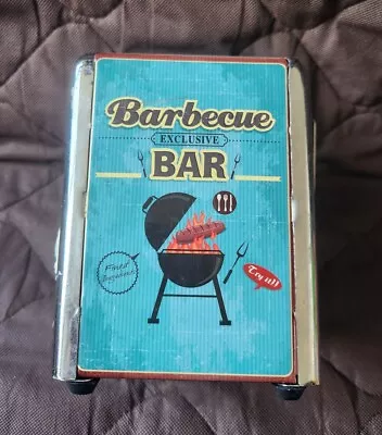 Retro 1950's Barbecue Exclusive Bar Napkin Dispenser Holder RedUsed • £24.99