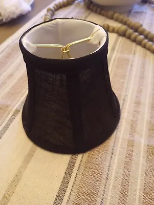 Chandelier Mini Lamp Shade Black Cloth Clip On 3 X4 X5  • $9.95