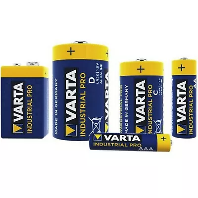 Varta Industrial Pro Aa Aaa 9v C D Battery Alkaline 1.5v Lr03 Lr6 • £4.49